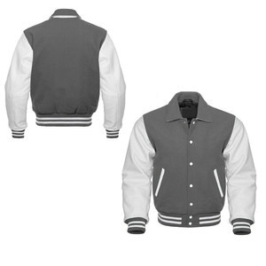 2025 <b>Men</b> Varsity Letterman <b>Jacket</b> Wool Body Stand Collar Baseball Bomber with Cartoon Print Streetwear - Product Image 3