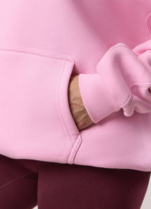 Sudadera Oversize Rosa Candy para Mujer con Hombros Caídos, Antiarrugas, Transpirable, con Bordado 3D Frontal, Estilo High Street, Venta al por Mayor - Product Image 4