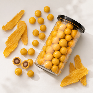 Solid Fruity <b>Chocolate</b> Covered Dried Mango Slices in Custom Packaging Box for OEM/ODM Bulk - Product Image 4