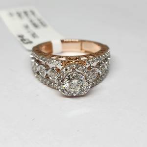 Anillo de compromiso de oro rosa con sello de 14 quilates, certificado IGI, Diamante solitario natural VS, para fiesta de aniversario de mujer - Product Image 1