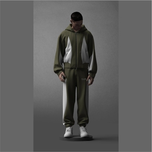 Chándal Oversize de Algodón con Paneles de Felpa para Hombre - Product Image 1