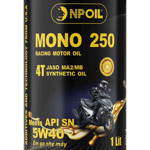 Aceite de motor NPOIL MONO 250 5W40 0,8L 1L 1.3L para motocicleta/scooter, en lata metálica, aceite sintético de alta calidad de Vietnam. - Product Image 4