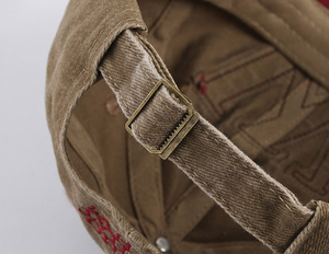 Custom 6 Panel Baseball Hats Casual Street Style Hip Hop <b>Cap</b> Unisex Adjustable <b>Flat</b> Brim Distressed Embroidered Logo Hat - Product Image 4