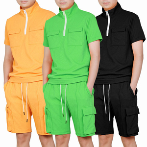 Summer 2-Piece Casual Men's Short <b>Set</b> Custom Logo Quick Dry 100% Cotton Beach Shirt & Shorts - Product Image 1