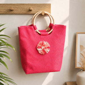 Eco Friendly Jute Tote <b>Bag</b> with Strong Handles | Reusable Shopping Carry <b>Bag</b> |Durable Natural Fiber <b>Bag</b> for Grocery Travel Daily - Product Image 2
