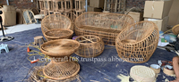 Großhandel: Bohemian Naturrattan-Aufbewahrungsbank, Eingangsbank mit Schuhaufbewahrung & weichem Kissen – direkt ab Vietnam-Fabrik