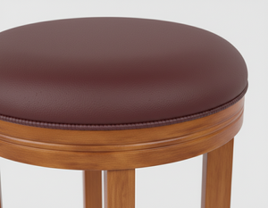 Mesa de Centro Moderna Redonda de Madera de Caucho con Base Redonda para Muebles de Sala de Estar - Product Image 3