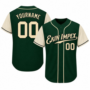 Maillot de baseball uni personnalisé pour hommes, vêtements de sport, qualité supérieure, fabrication directe en usine, maillot de baseball confortable - Product Image 1