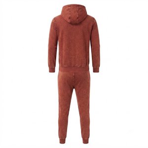 Nuevo Conjunto Deportivo con Capucha para Hombre, Color Sólido, Manga Larga, Pantalones con Cordón y Bolsillos Laterales, Ropa Casual de Otoño, 100% Algodón - Product Image 2