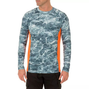 T-shirt de pêche unisexe à manches longues, col rond, confortable, sur mesure, grande taille, imperméable, séchage rapide, UPF 50, en tissu épais par sublimation - Product Image 6