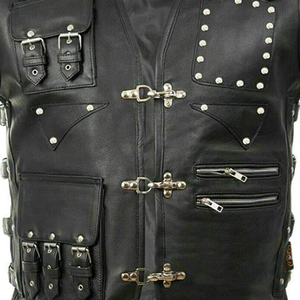 Gilet de motard sans manches sur mesure pour homme, couleur et logo personnalisables, vêtement en cuir respirant pour moto, toutes tailles, haute qualité - Product Image 6