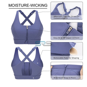 Sujetador Deportivo de Yoga sin Costuras con Soporte Medio, Diseño a Cuadros en la Parte Delantera, Transpirable, de Spandex/Nylon, Corte Automatizado, Ropa Deportiva de Alta Calidad - Product Image 1