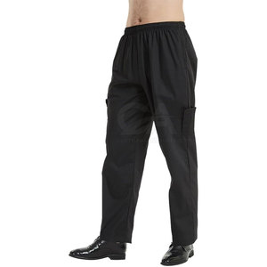 Ensemble d'uniformes de chef professionnels avec veste de chef à manches longues, pantalon et tablier pour restaurant et bar, polyester/coton, personnalisable - Product Image 3