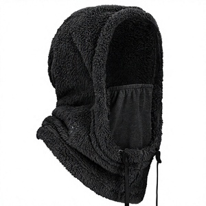 Cagoule personnalisée en polaire pelucheuse pour l'hiver, masque cache-cou chaud pour le ski en extérieur avec cordon de serrage - Product Image 6