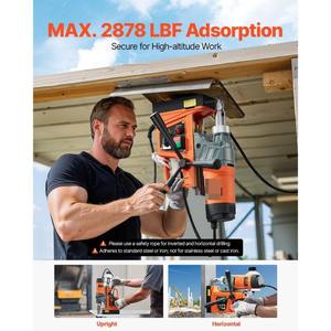Taladro Magnético Portátil VE/OR DB de 1450W, Capacidad de Perforación de 45mm, 800 RPM, Máquina de Perforación Industrial de 220V, Alta Seguridad y Eficiencia Energética - Product Image 5