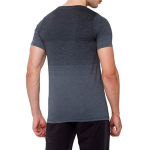 Camiseta Deportiva para Hombre sin Costuras, con Logotipo Personalizado, Color Degradado, de Secado Rápido, para Gimnasio, Manga Corta, Corte Ajustado - Product Image 2