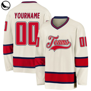 Wholesale Custom <b>Long</b> Sleeves Fleece Ice Hockey Hoodie Jersey Polyester Fabric Sublimation Ice Hoodies Hockey Uniform 280g - Product Image 4