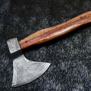 Cutting Edge Carbon Blade Ergonomic <b>Wooden</b> Carbon Steel Handmade Viking <b>Axe</b> Handcrafted Sharp Handle Rustic Outdoor Bushcraft - Product Image 6