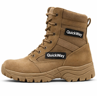 Bottes de sécurité en cuir à lacets QUICK WAY INDUSTRIES pour hommes, antidérapantes, robustes, pour l'extérieur, modèle QWI-02-51101 EUR 42/US