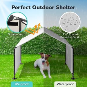 Grande tente pour chien grise 4*4*3.3FT, maisons et meubles pour animaux de compagnie de qualité supérieure pour un hébergement confortable - Product Image 2
