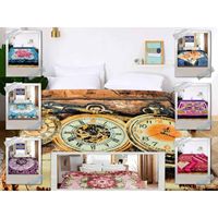 Manta de Lujo de 4.5-5 kg, Suave y Cálida para Invierno, de Poliéster con Diseño de Visón Raschel, para Cama Doble, Antipelusas, con Patrón Floral, Estilo Europeo Americano