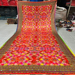 Chal de BANJARA indio de lujo 2025, nuevo diseño, chal de seda hecho a mano antiguo, trabajo de espejo pesado, bordado, bufandas étnicas para mujer, chales - Product Image 2