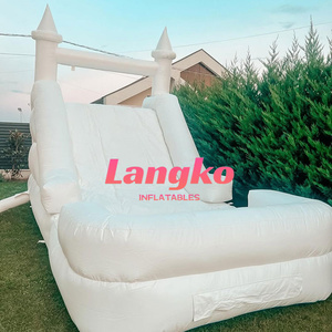 Thương mại màu trắng màu be Inflatable có thể tháo rời bóng Pit cho con bên tổ chức sự kiện nhảy <span class=keywords><strong>bouncy</strong></span> lâu đài Inflatable trượt nước cho thuê - Product Image 5