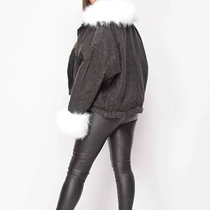 Nouvelle arrivée, veste en jean pour femmes de qualité supérieure, prix de gros, manches longues, veste en jean tendance pour femmes - Product Image 4