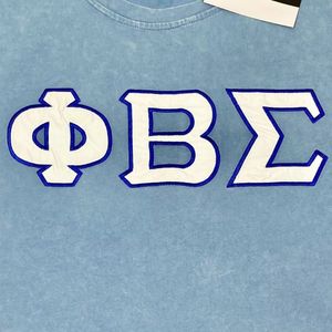 T-shirt en jean délavé vintage Phi Beta Sigma pour homme – Coupe confortable, tissu premium, vêtement de fraternité grecque, tenue décontractée - Product Image 5