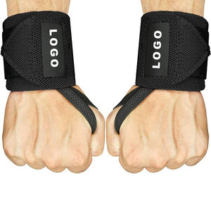 Weight Lifting <b>Wrist</b> Wraps Support Strap Custom Logo Lightweight Adjustable Anti-Slip Unisex Figure 8 Strap - Product Image 1