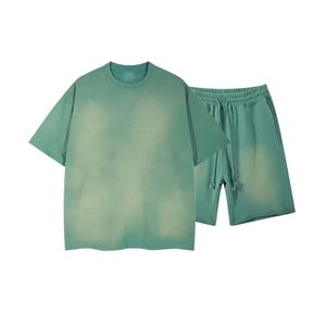 Ensemble 2 pièces de loungewear marron chocolat délavé, coupe ample en molleton épais, tons terreux, tenue streetwear homme - Product Image 5