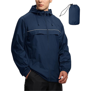 Custom Hooded Windbreaker <b>Jacket</b> Men <b>Lightweight</b> <b>Running</b> Fitness Sportswear - Product Image 4