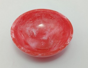 Tazón para Ensalada de Resina Hecho a Mano con Piedra Pulida de Color Rosa Rojizo, Vajilla Decorativa Moderna - Product Image 4