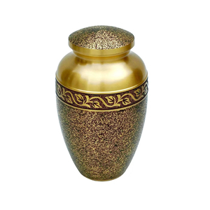 Urne funéraire américaine en laiton pour cendres humaines, émail turquoise royal, fournitures funéraires, récipient commémoratif à bas prix - Product Image 5