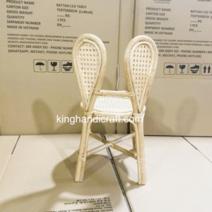 Sillas Infantiles de Ratán Hechas a Mano Ecológicas para Fiestas de Cumpleaños, Alquiler de Muebles para Bodas, Fábrica OEM ODM - Product Image 1