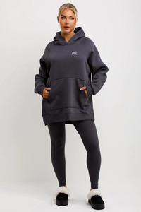 Sudadera con Capucha Oversize Personalizada para Mujer, Casual, de Forro Polar, Estilo Urbano, Larga, OEM, Ropa y Sudaderas para Mujer - Product Image 1