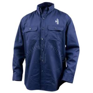 LOGO Printing Fireproof Long Sleeve <b>Shirt</b> for Welder FR <b>Shirt</b> FR Clothing CAT2 <b>Flame</b> Retardant Woven Workwear - Product Image 1