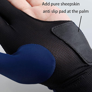 Three Finger Snooker Gloves Nylon Spandex Blend Breathable Open Thumb Index Design Pool Cue - Product Image 2