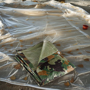 Waterproof <b>Lightweight</b> Camouflage HDPE PE Tarpaulin Custom Size Thickness for Versatile Outdoor Use Welding Cutting Services - Product Image 4