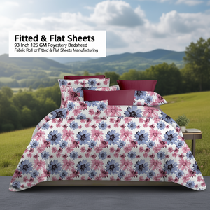 93 Inch 125 GSM Polyester Bedsheet Fabric Roll for <b>Fitted</b> & <b>Flat</b> <b>Sheets</b> Manufacturing - Product Image 2