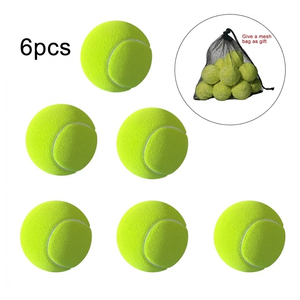 Juego de 6 Pelotas de Tenis Duraderas, Ligeras, de Alta Elasticidad, con Bolsa de Malla Portátil, para Entrenamiento Profesional y Competición - Product Image 1