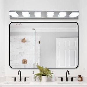 Modern 6-<b>Light</b> Chrome LED <b>Vanity</b> <b>Mirror</b> <b>Light</b> Fixture for Bathrooms and Makeup Tables W1340110610/L2016 Same Product Category - Product Image 1