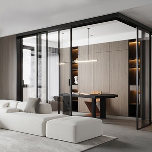 Customized Soundproof Waterproof Double Glazing Aluminum Casement Window Doors Thermal Insulation Interior Use Hotel Villa - Product Image 6