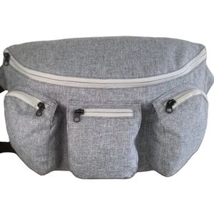 Bolsa de Cintura Deportiva Portátil de Alta Calidad, 600D, 2 Tonos, PU, con Cierre de Cremallera, Impermeable, para Pañales, Unisex - Product Image 1