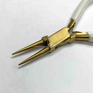 Alicates de punta redonda dorados y blancos de alta calidad para hacer joyas, herramienta para dar forma a alambres, opciones personalizadas - Product Image 2