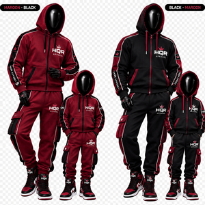 ชุดเซ็ตเสื้อฮู้ดดี้และกางเกงวอร์มผ้าฝ้าย 100% แบบย้อมสีเอซิด หนัก 320gsm คุณภาพสูง ผลิตตามสั่ง เป็นมิตรต่อสิ่งแวดล้อม สำหรับทุกเพศ - Product Image 1