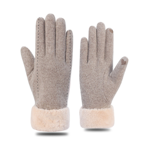 Wholesale Winter Bamboo/Cotton Cuff <b>Gloves</b> Soft Warm <b>Knitted</b> Thermal Touchscreen Full Finger for Men Women Casual Sports Use - Product Image 1