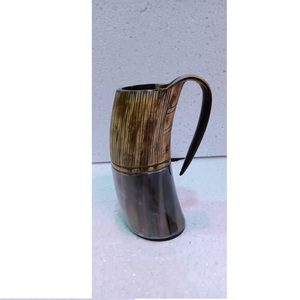 Mug à boire artisanal en corne de buffle, style viking, mugs en corne sculptée pour la décoration de la maison, personnalisation du logo disponible. - Product Image 5