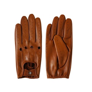 Waterproof Sheepskin Driving <b>Gloves</b> Fashion <b>Black</b> Brown Sheepskin <b>Leather</b> Driving Cycling <b>Gloves</b> for <b>Men</b> Women - Product Image 1