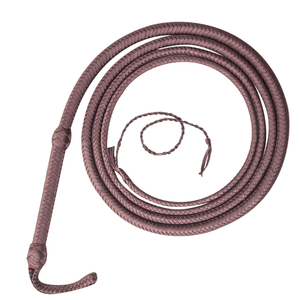 Fouet en nylon marron personnalisé de 06 à 16 pieds, 16 tresses, construction robuste avec support de ventre, dernier style, modèle équestre SP-50002 - Product Image 4